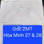 Bán đất lô góc 2MT đường Hòa Minh 27 & Hòa Minh 28